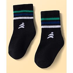 Pine Active Cotton Lycra Knit Terry Breathable Calf Length Athletic Socks Pack of 3 - Multicolor