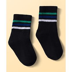 Pine Active Cotton Lycra Knit Terry Breathable Calf Length Athletic Socks Pack of 3 - Multicolor