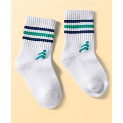 Pine Active Cotton Lycra Knit Terry Breathable Calf Length Athletic Socks Pack of 3 - Multicolor