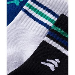 Pine Active Cotton Lycra Knit Terry Breathable Calf Length Athletic Socks Pack of 3 - Multicolor