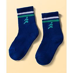 Pine Active Cotton Lycra Knit Terry Breathable Calf Length Athletic Socks Pack of 3 - Multicolor