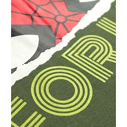 Pine Kids Marvel Single Jersey Knit Full Sleeves T-Shirt & Track Pant With Spider Man Print - Green