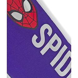 Pine Kids Marvel Single Jersey Knit Full Sleeves T-Shirt & Lounge Pant Set with Spider Man Graphic - Purple