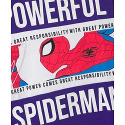 Pine Kids Marvel Single Jersey Knit Full Sleeves T-Shirt & Lounge Pant Set with Spider Man Graphic - Purple