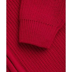 Pine Kids Knit Full Sleeves Solid Color Hooded Front Open Sweater - Black