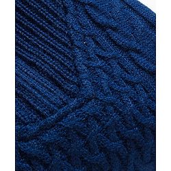 Pine Kids Knit Full Sleeves Pullover Sweater with Cable Knit Design - Navy Blue