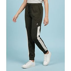 Pine Active Knit Full Length Super Stretch Jogger With Brand Logo Print - Dark Green