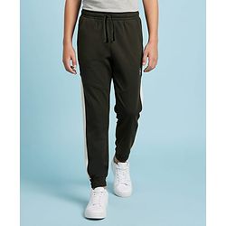 Pine Active Knit Full Length Super Stretch Jogger With Brand Logo Print - Dark Green