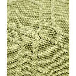Pine Kids Knitted Full Sleeves Sweater Set With Cable Knit Design - Green