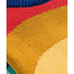 Pine Kids Knit Full Sleeves Pullover Sweater with Abstract Design - Multicolor
