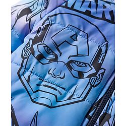 Pine Kids Marvel Woven Full Sleeves Hooded Padded Jacket with Avengers Graphic - Blue