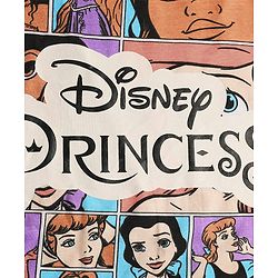Pine Kids Disney Single Jersey Knit Oversized Drop Shoulder Half Sleeves T-Shirt with Disney Princess Graphics - Light Blue