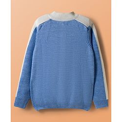 Pine Kids Knit Full Raglan Sleeves Pullover Sweater - Light Blue