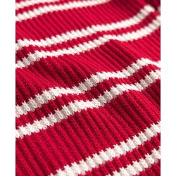 Pine Kids Knit Full Sleeves Pullover Sweater with Stripes - Red