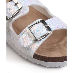 Pine Kids Slip On Sequins Detailing  Party Sandal - White