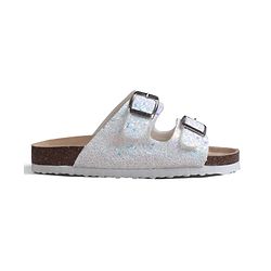 Pine Kids Slip On Sequins Detailing  Party Sandal - White