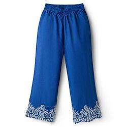 Pine Kids Cotton Woven Full Sleeves Pintuck & Embroidered Detailing Top & Pant Set - Blue