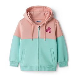 Pine Kids Cotton Knit Full Sleeves Hooded Sweatjacket With Floral Embroidery - Multicolor