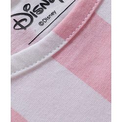 Pine Kids Disney Single Jersey Knit Mid Thigh Half Sleeves Nighty With Lilo & Stitch Graphics - Pink
