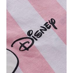 Pine Kids Disney Single Jersey Knit Mid Thigh Half Sleeves Nighty With Lilo & Stitch Graphics - Pink