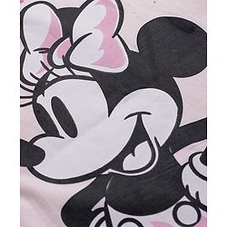 Pine Kids Disney Single Jersey Knit Drop Shoulder Half Sleeves T-Shirt with Minnie Mouse Graphics - Pink
