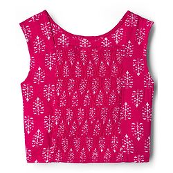 Pine Kids Cotton Woven Sleeveless Floral & Badhani Printed Top with Jacket & Pant Set - Pink
