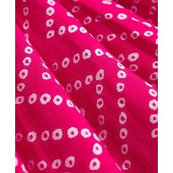 Pine Kids Cotton Woven Sleeveless Floral & Badhani Printed Top with Jacket & Pant Set - Pink