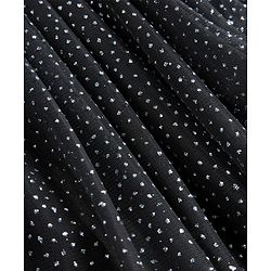 Pine Kids Woven Sleeveless Halter Neck Party Gown With Glitter Print - Black