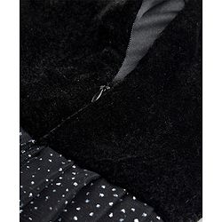 Pine Kids Woven Sleeveless Halter Neck Party Gown With Glitter Print - Black