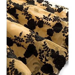 Pine Kids Woven Half Sleeves Party Gown With Floral Embroidery & Bow Applique - Black