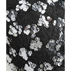 Pine Kids Knit Sleeveless Flared Party Dress with Sequin Detailing - Black
