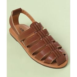 Pine Kids Back Strap Mojaris - Brown
