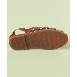 Pine Kids Back Strap Mojaris - Brown
