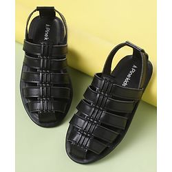 Pine Kids Back Strap Mojaris - Brown