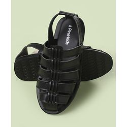 Pine Kids Back Strap Mojaris - Brown