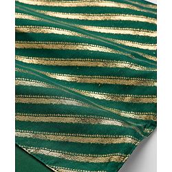 Pine Kids Woven Full Sleeves Kurta Pajama & Jacket Set with Stripes - Green