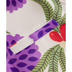 Pine Kids Woven Full Sleeves Kurta Pajama Set with Jacket & Tropical Theme Print - Purple