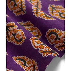Pine Kids Cotton Woven Full Sleeves Kurta with Floral Print - Purple
