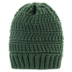 Pine Kids Knit Self Designed Woollen Cap Olive Green - Diameter 10.5 cm