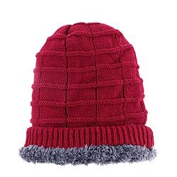 Pine Kids Knit Woollen Cap & Muffler Set Maroon - Diameter 14 cm