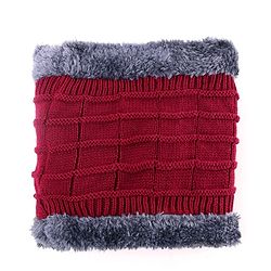 Pine Kids Knit Woollen Cap & Muffler Set Maroon - Diameter 14 cm