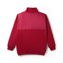 Pine Kids Looper Knit Winter Wear Solid Color T-Shirt & Joggers Set With Kangaroo Pocket - Maroon