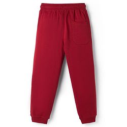 Pine Kids Looper Knit Winter Wear Solid Color T-Shirt & Joggers Set With Kangaroo Pocket - Maroon