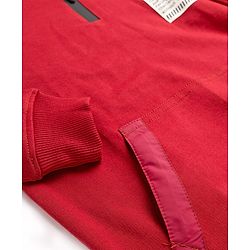 Pine Kids Looper Knit Winter Wear Solid Color T-Shirt & Joggers Set With Kangaroo Pocket - Maroon