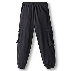 Pine Kids Single Jersey Knit Half Drop Shoulder Sleeves Top & Pant Set with Great Things Await Print - Black