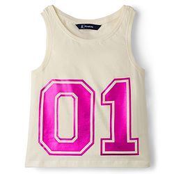 Pine Kids Single Jersey Knit Half Sleeves Twofer Style Top and Palazzo Set with College League Print - Navy Blue & Grey