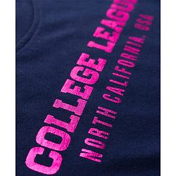 Pine Kids Single Jersey Knit Half Sleeves Twofer Style Top and Palazzo Set with College League Print - Navy Blue & Grey