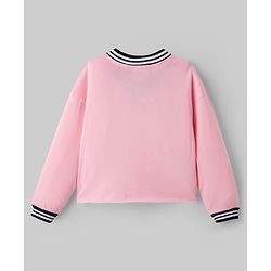 Pine Kids Single Jersey Knit Full Sleeves Top & Palazzo Set with Stockholm Text Print - Pink & Black