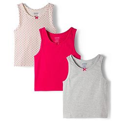 Pine Kids Knit Sleeveless Vests With Polka Dots Print Pack Of 3 (Colour May Vary)
