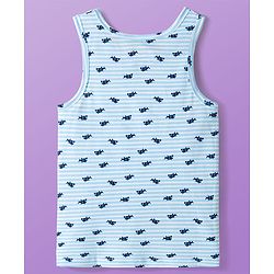 Pine Kids Cotton Knit Sleeveless Vests With Stripes & Sea Life Print Pack Of 3 (Colour May Vary)